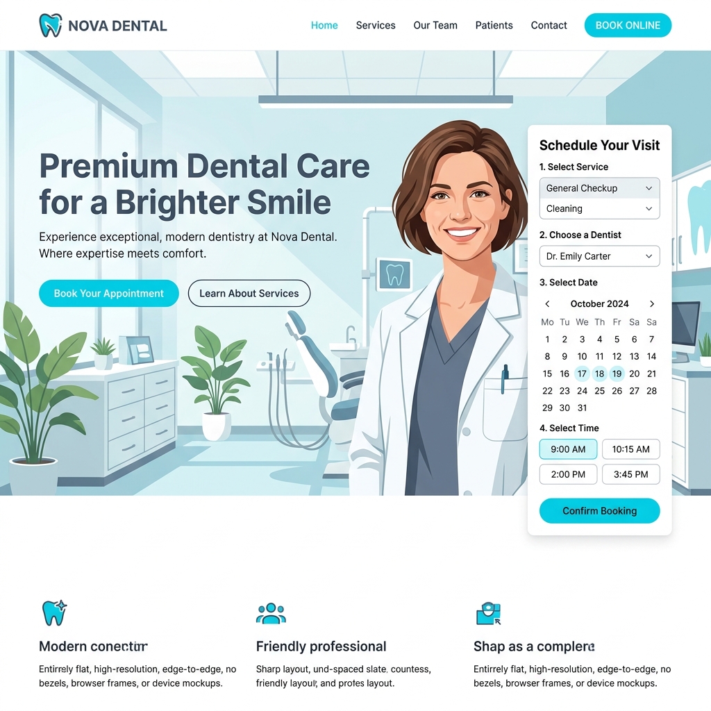 Dentist Website Mockup