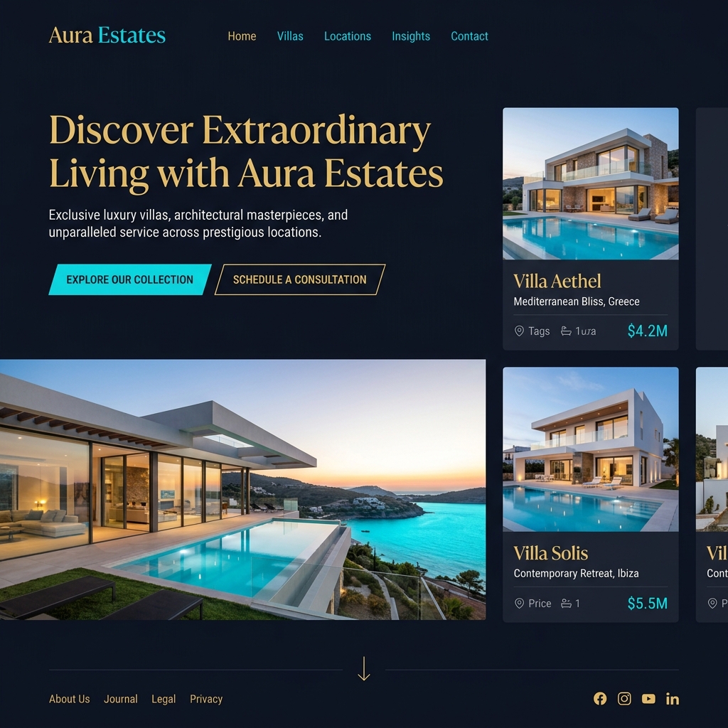 Real Estate Website Mockup